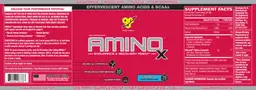 Label for Non-Caffeinated Amino X Blue Raz
