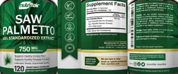 Label for Saw Palmetto 750 mg