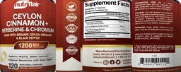 Label for Ceylon Cinnamon + Berberine & Chromium