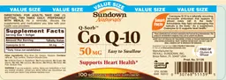 Label for Q-Sorb Co Q-10 50 mg