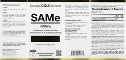 Label for SAMe 400 mg