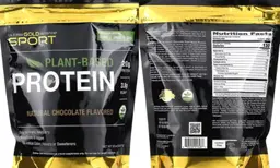 Label for Plant-Based Protein Natural Chocolate Flavored