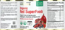 Label for Organic Red SuperFoods Mixed Berry