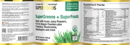 Label for SuperGreens + SuperFoods