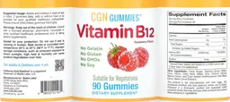 Label for Vitamin B12 Raspberry Flavor