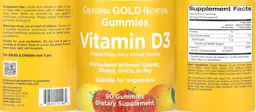 Label for Vitamin D3