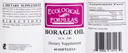 Label for Borage Oil GLA - 240