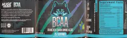 Label for BCAA Kiwi Bluebery