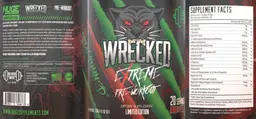 Label for Wrecked Extreme Pre-Workout Jungle Candy