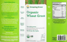 Label for Organic Wheat Grass