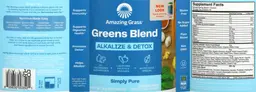 Label for Greens Blend Alkalize & Detox