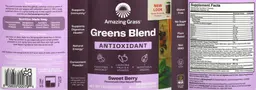 Label for Greens Blend Antioxidant Sweet Berry