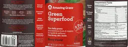 Label for Green Superfood Berry Flavor