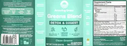 Label for Greens Blend Detox & Digest