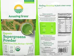 Label for Organic Supergreens Powder
