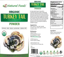 Label for Turkey Tail Mushroom Powder
