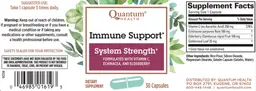 Label for Immune Support System Strength
