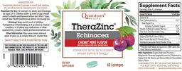 Label for TheraZinc Echinacea Cherry Mint Flavor