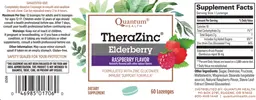 Label for TheraZinc Elderberry Raspberry Flavor