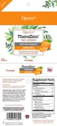 Label for TheraZinc Zinc Lozenges Orange Flavor