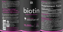 Label for Biotin 10,000 mcg