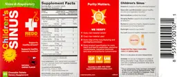 Label for Children's Sinus Natural Cherry Flavor