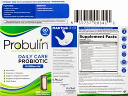 Label for Daily Care Probiotic 10 Billion CFU