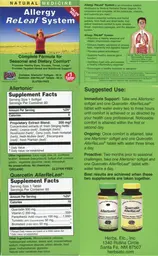 Label for Quercetin AllerReLeaf