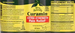 Label for Curamin Extra Strength