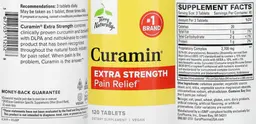 Label for Curamin Extra Strength