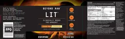 Label for LIT Iced Tea Lemonade