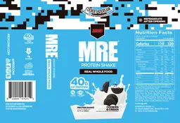 Label for MRE Cookies & Cream