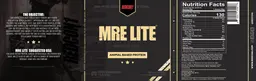 Label for MRE Lite Vanilla Milkshake