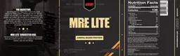 Label for MRE Lite Peanut Butter Cookie