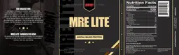 Label for MRE Lite Oatmeal Chocolate Chip