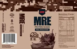 Label for MRE Milk Chocolate