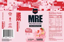 Label for MRE Strawberry Shortcake