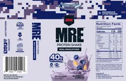 Label for MRE Blueberry Cobbler