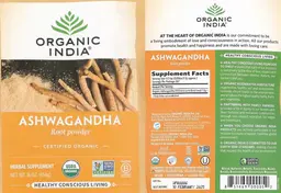 Label for Ashwagandha Root Powder