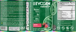 Label for Evogreens Berry