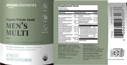 Label for Organic Whole Food Men's Multi