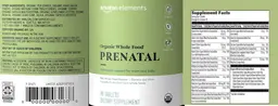 Label for Organic Whole Food Prenatal