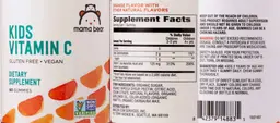 Label for Kids Vitamin C