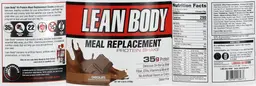 Label for Lean Body Meal Replacement Protein Shake Chocolate