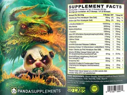 Label for Pandamic Pre-Workout Dragon's Blood