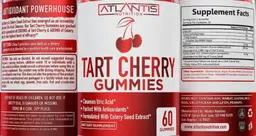 Label for Tart Cherry Gummies
