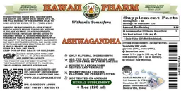 Label for Ashwagandha Alcohol Free
