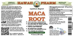 Label for Maca Root Alcohol Free