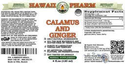 Label for Calamus and Ginger Alcohol Free