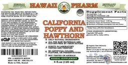 Label for California Poppy and Hawthorn Alcohol Free